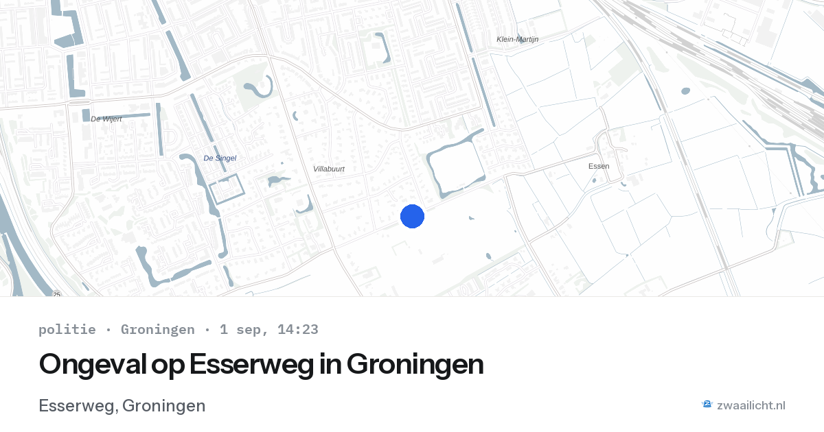 Ongeval op Esserweg in Groningen — 1 sep 2026