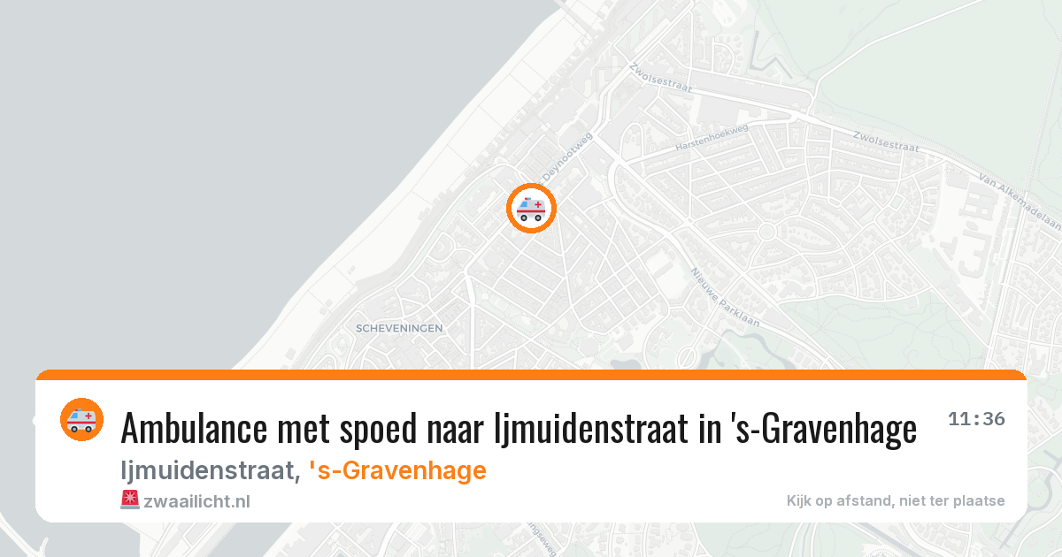 Ambulance met spoed naar Ijmuidenstraat in 's-Gravenhage — 11 jul 2026