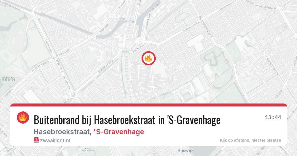 Buitenbrand bij Hasebroekstraat in 'S-Gravenhage — 11 aug 2026