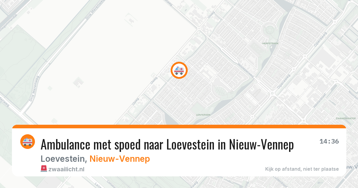 Ambulance met spoed naar Loevestein in Nieuw-Vennep — 24 apr 2026
