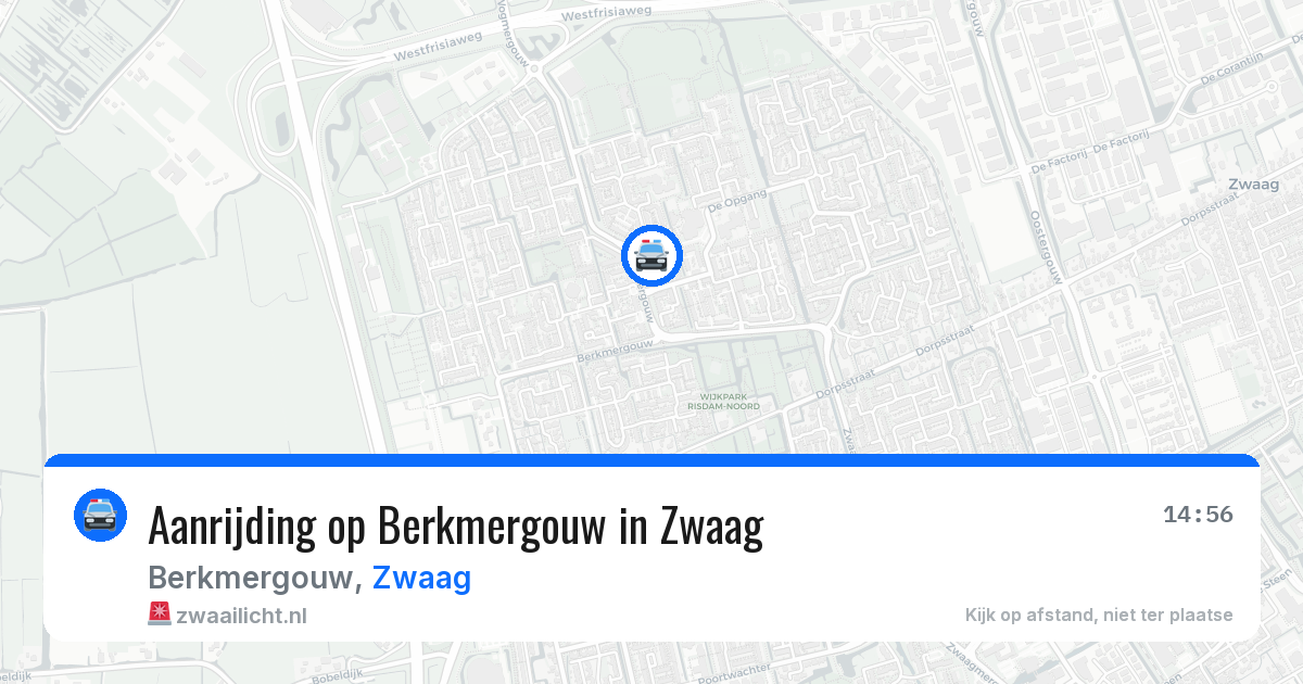 Aanrijding op Berkmergouw in Zwaag — 21 mei 2026