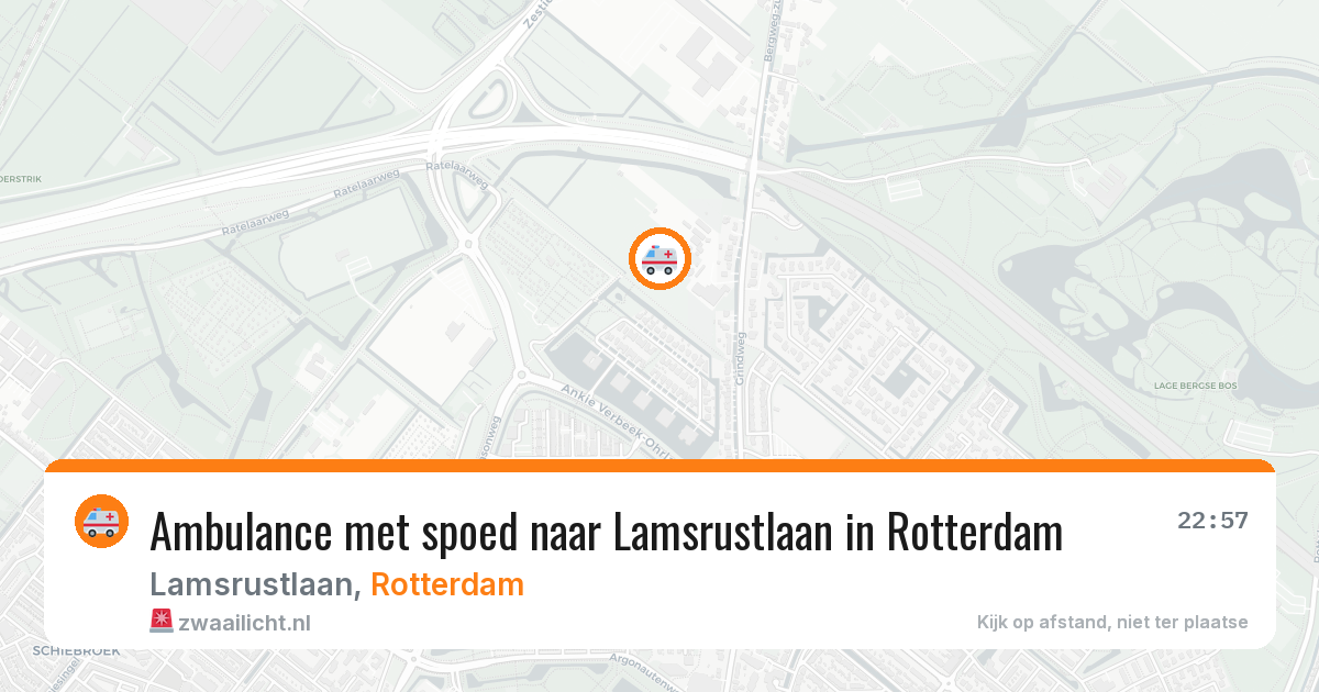 Ambulance met spoed naar Lamsrustlaan in Rotterdam — 16 mei 2026