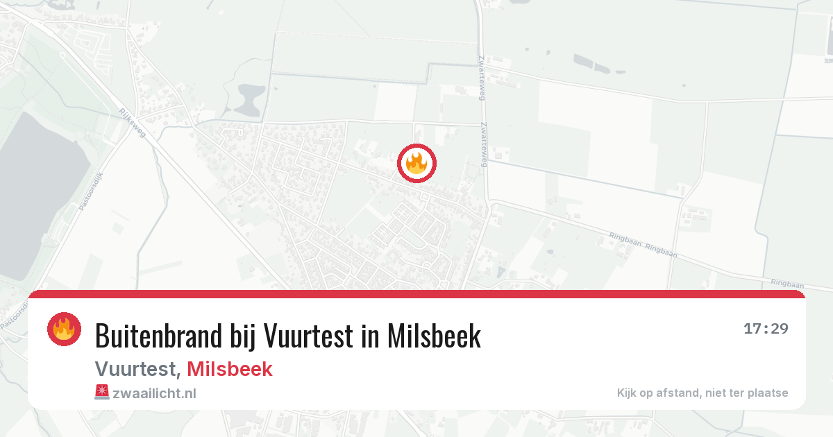 Buitenbrand bij Vuurtest in Milsbeek — 26 mei 2026