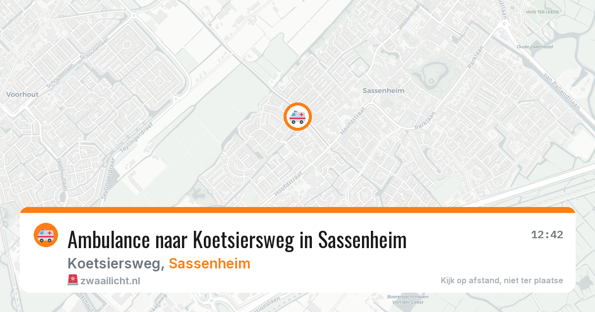 Ambulance naar Koetsiersweg in Sassenheim — 1 aug 2026