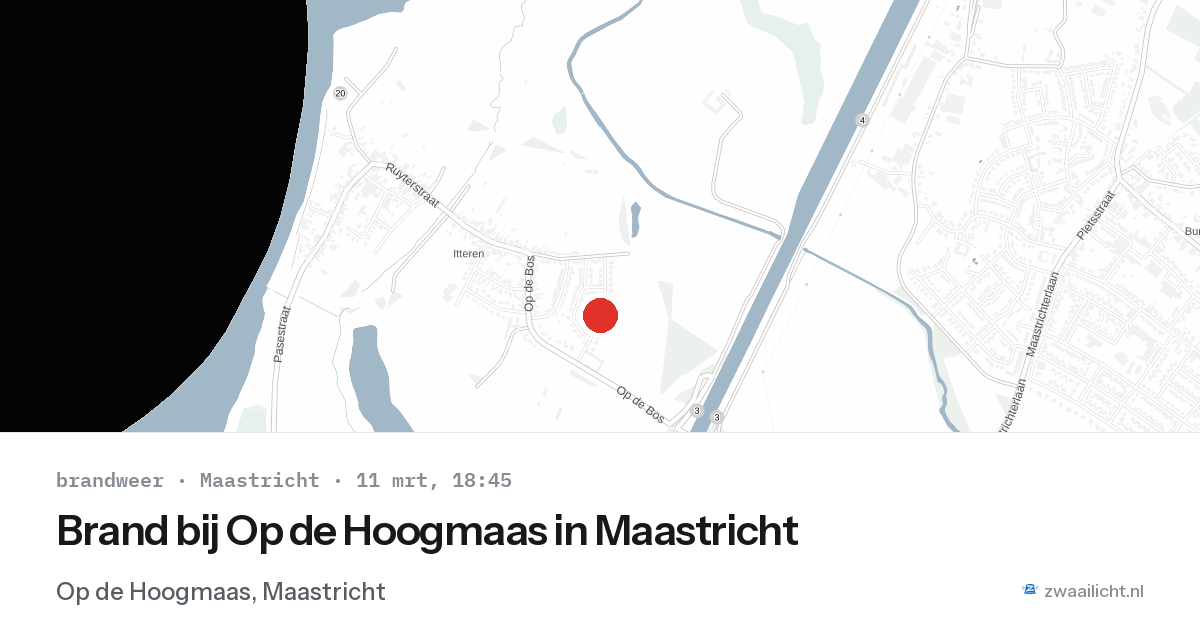 Brand bij Op de Hoogmaas in Maastricht — 11 mrt 2026
