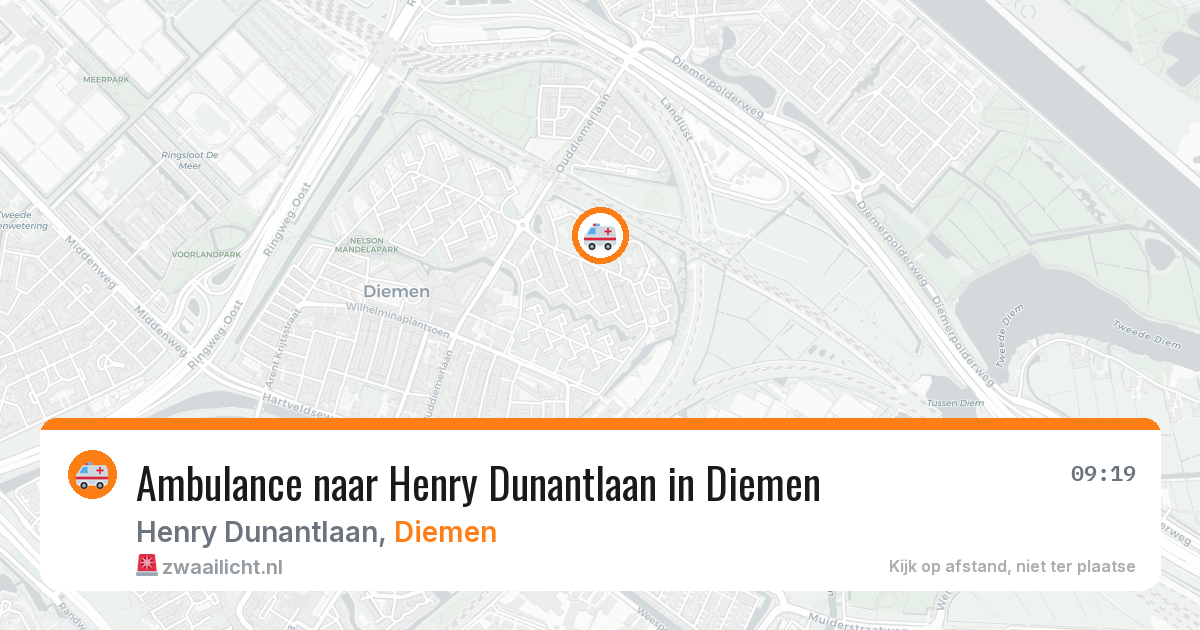Ambulance naar Henry Dunantlaan in Diemen — 24 mrt 2026