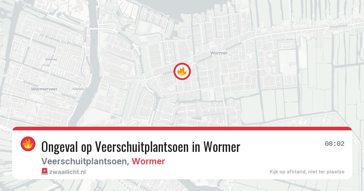 Ongeval op Veerschuitplantsoen in Wormer — 29 jun 2026