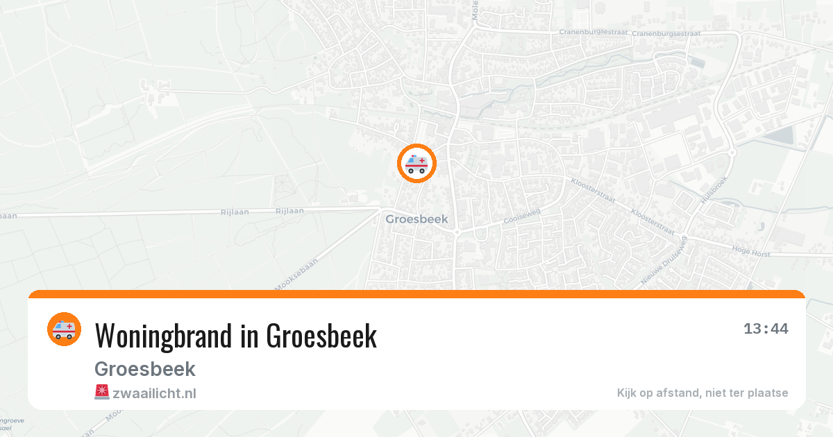 Woningbrand in Groesbeek — 26 mei 2026