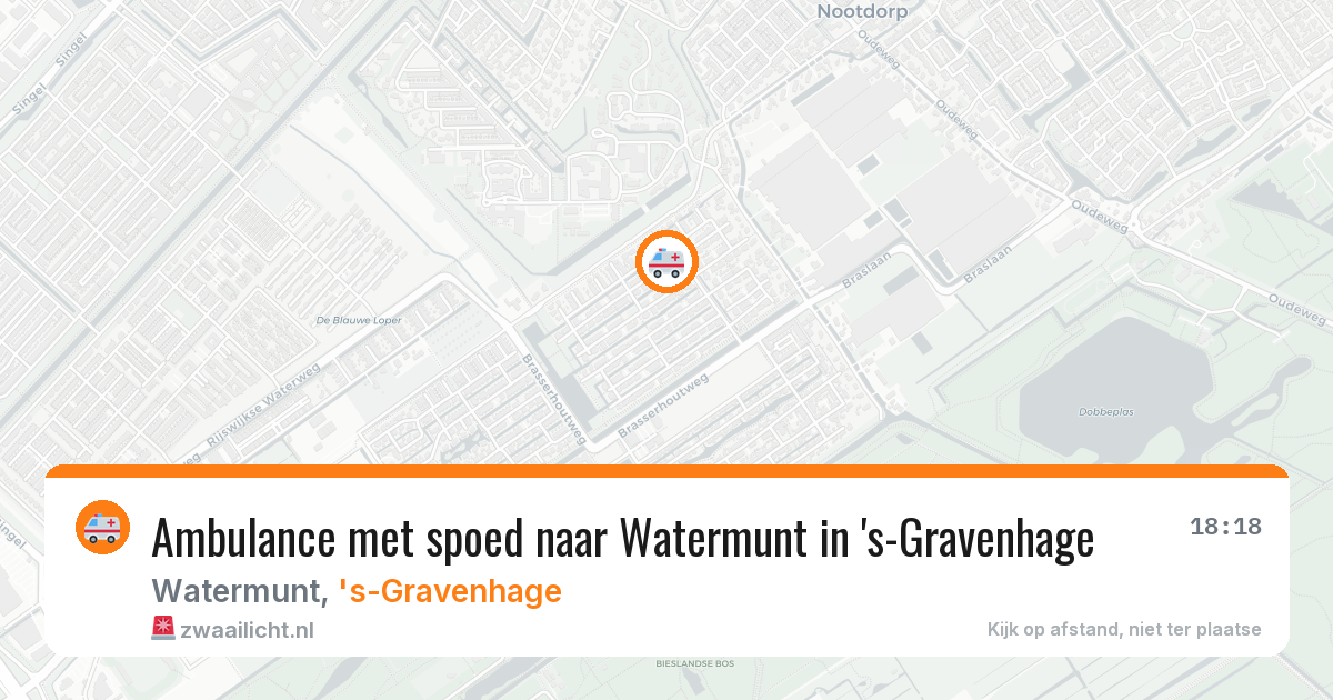 Ambulance met spoed naar Watermunt in 's-Gravenhage — 6 jun 2026