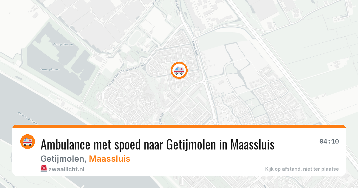 Ambulance met spoed naar Getijmolen in Maassluis — 11 mei 2026