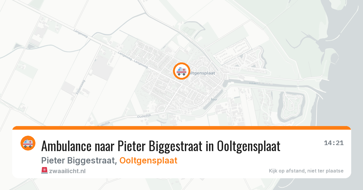Ambulance naar Pieter Biggestraat in Ooltgensplaat — 10 aug 2026