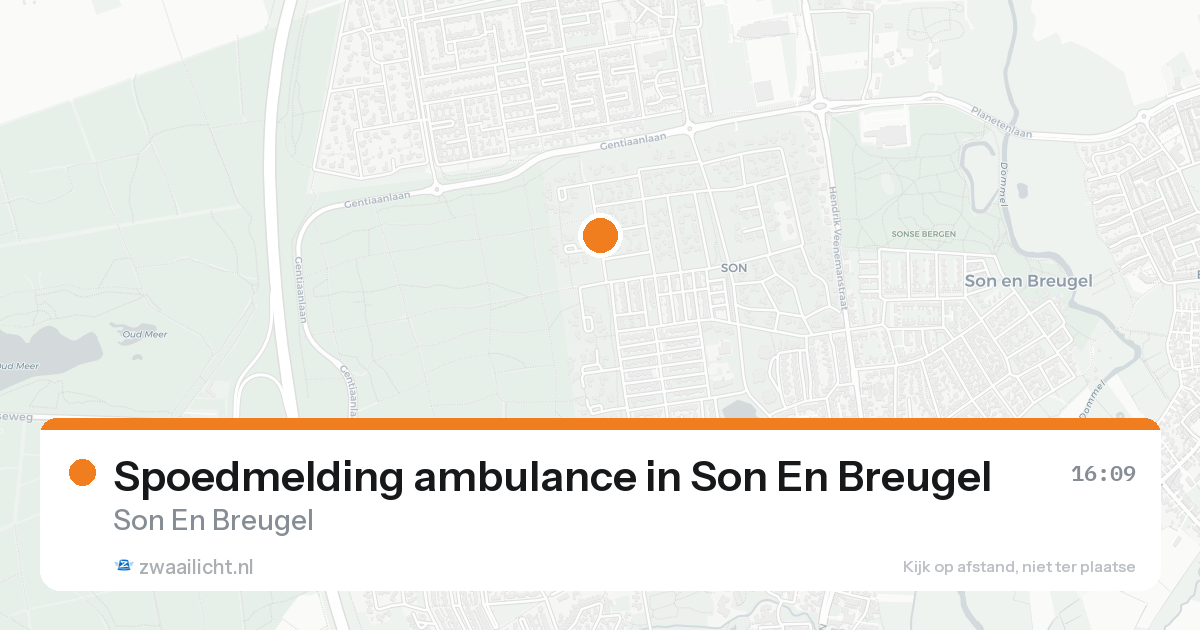 Spoedmelding ambulance in Son En Breugel — 20 aug 2026