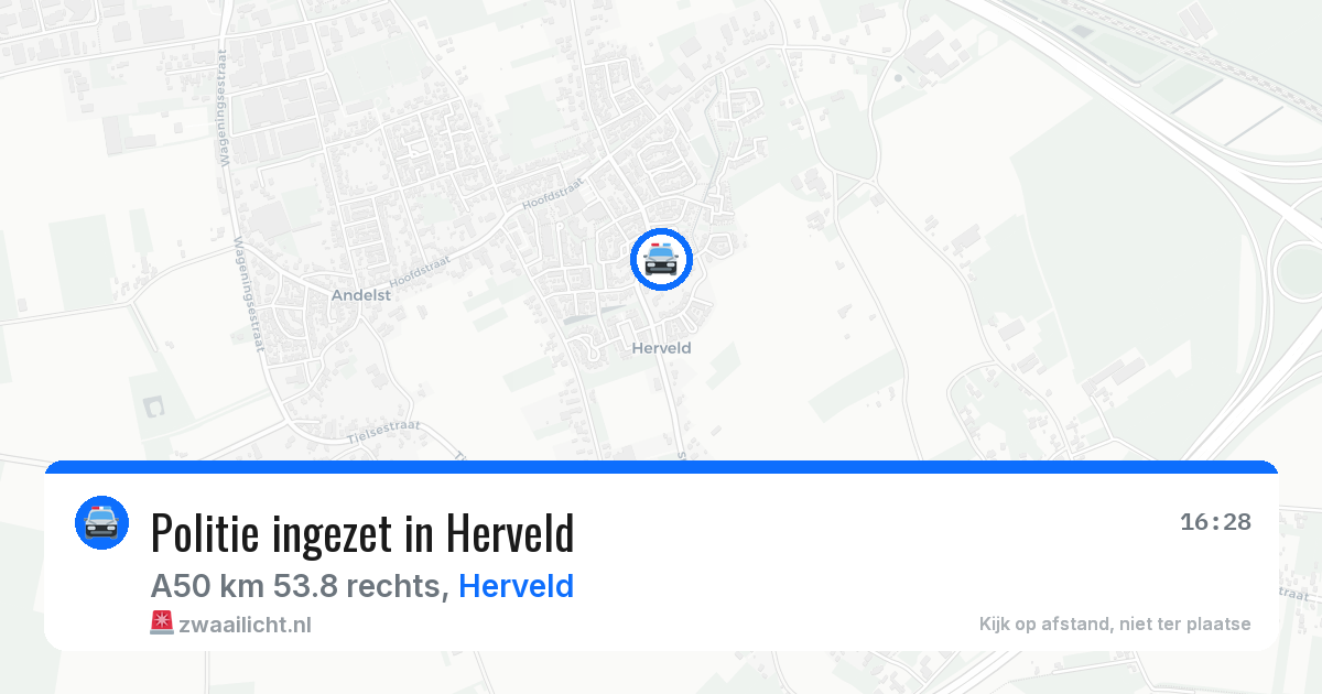Politie ingezet in Herveld — 15 jun 2026 | 🚨 Zwaailicht.nl