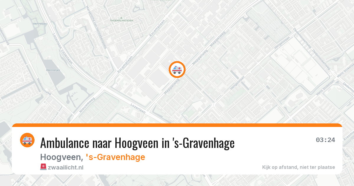 Ambulance naar Hoogveen in 's-Gravenhage — 14 jun 2026
