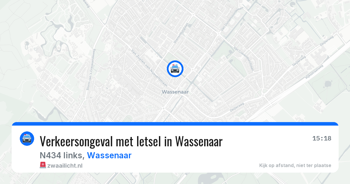 Verkeersongeval met letsel in Wassenaar — 29 mei 2026