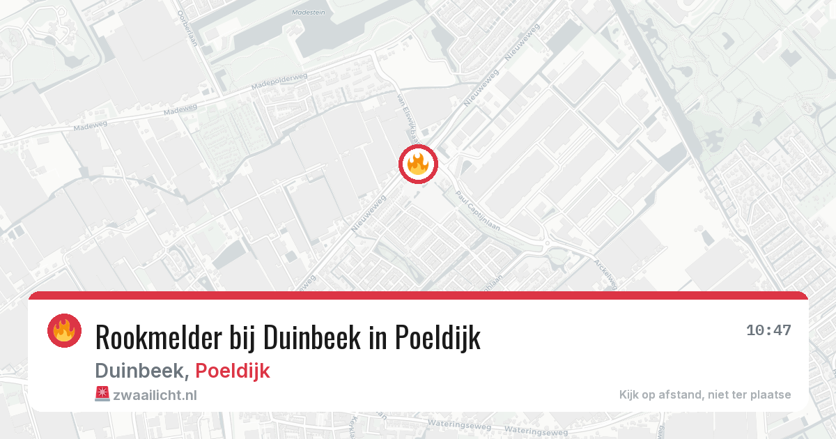 Rookmelder bij Duinbeek in Poeldijk — 31 jul 2026