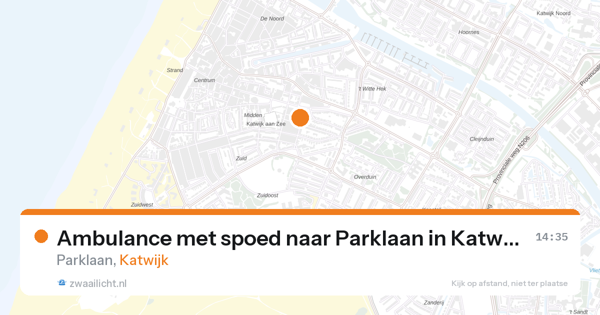 Ambulance met spoed naar Parklaan in Katwijk — 28 mrt 2026