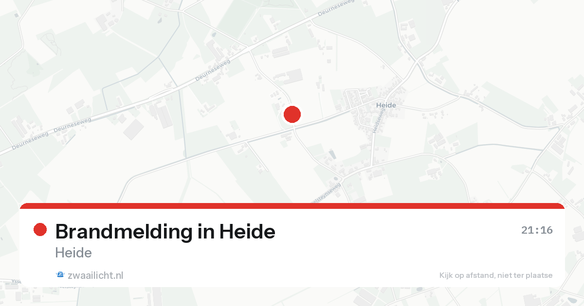 Brandmelding in Heide — 15 aug 2026