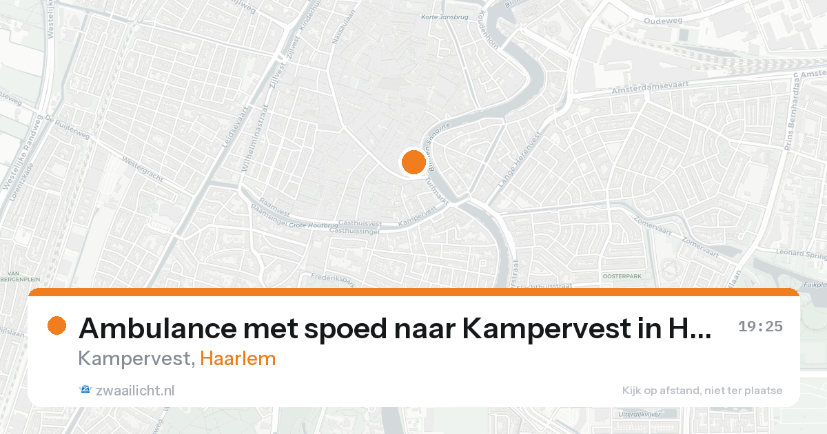 Ambulance met spoed naar Kampervest in Haarlem — 20 aug 2026