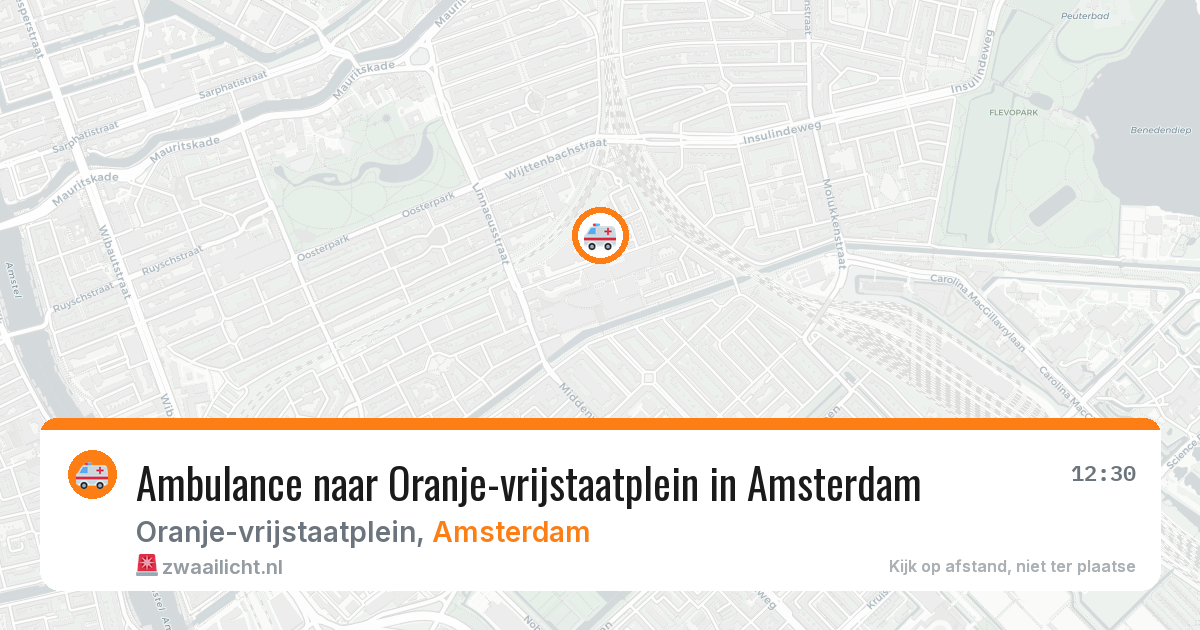 Ambulance naar Oranje-vrijstaatplein in Amsterdam — 21 mei 2026