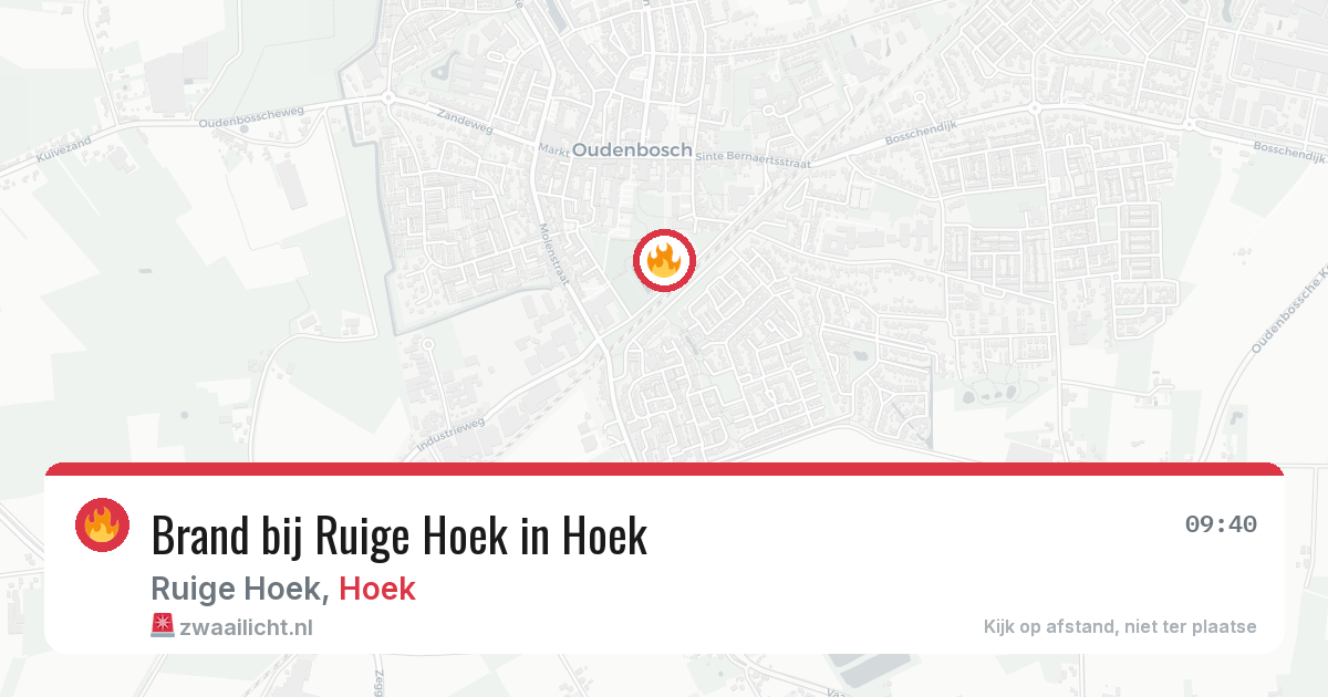 Brand bij Ruige Hoek in Hoek — 11 aug 2026
