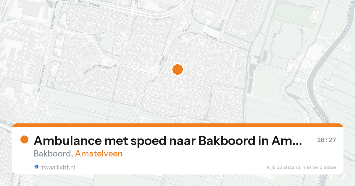 Ambulance met spoed naar Bakboord in Amstelveen — 25 mei 2026