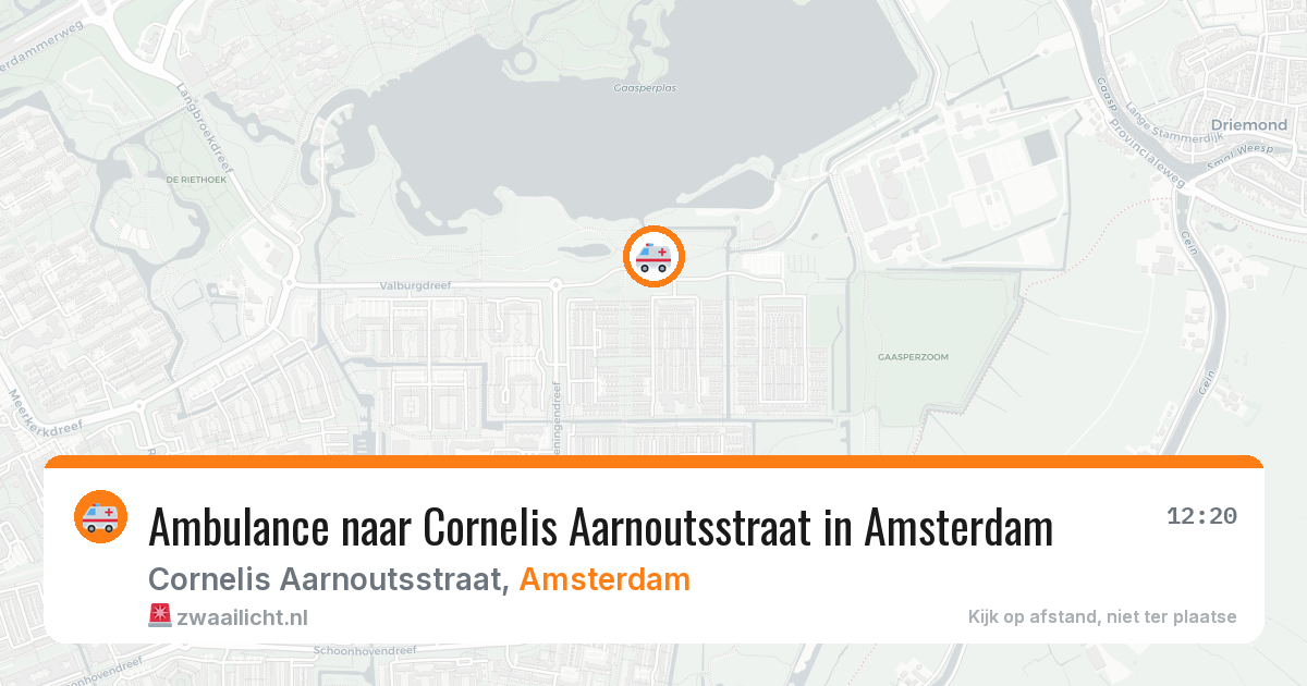 Ambulance naar Cornelis Aarnoutsstraat in Amsterdam — 11 aug 2026