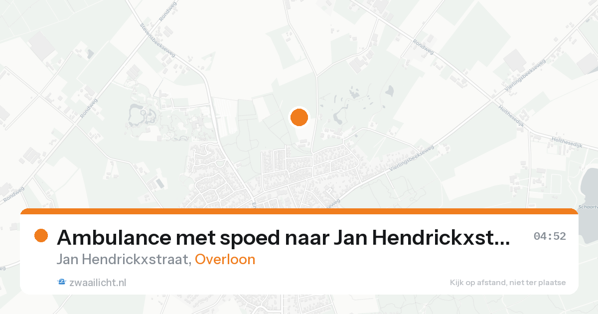 Ambulance met spoed naar Jan Hendrickxstraat in Overloon — 18 aug 2026