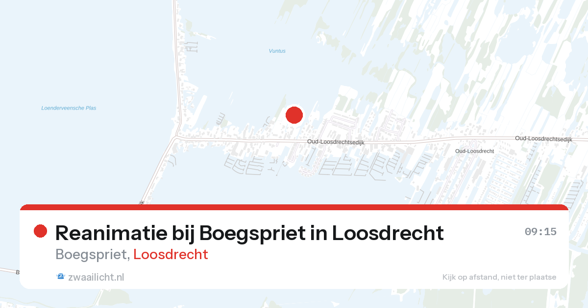 Reanimatie bij Boegspriet in Loosdrecht — 26 aug 2026