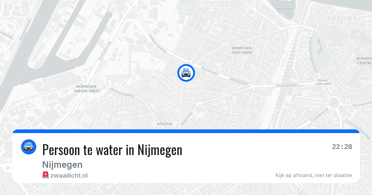 Persoon te water in Nijmegen — 19 jun 2026