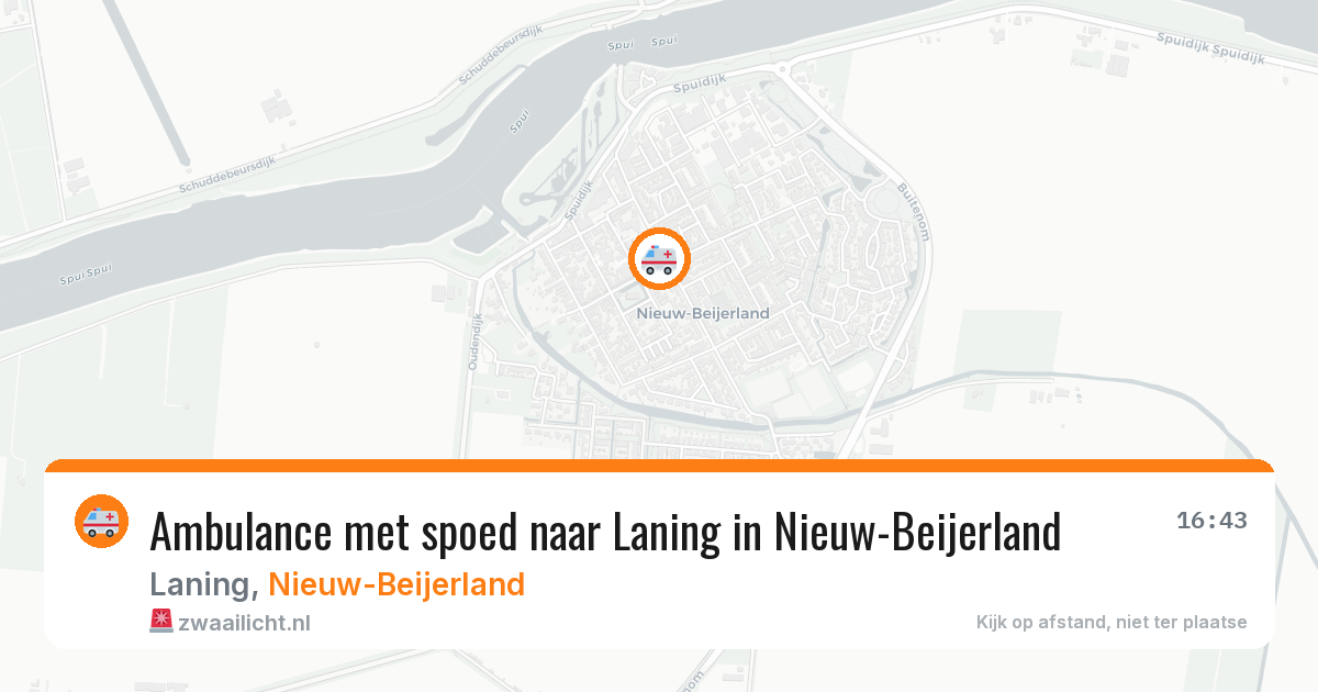 Ambulance met spoed naar Laning in Nieuw-Beijerland — 15 mrt 2026