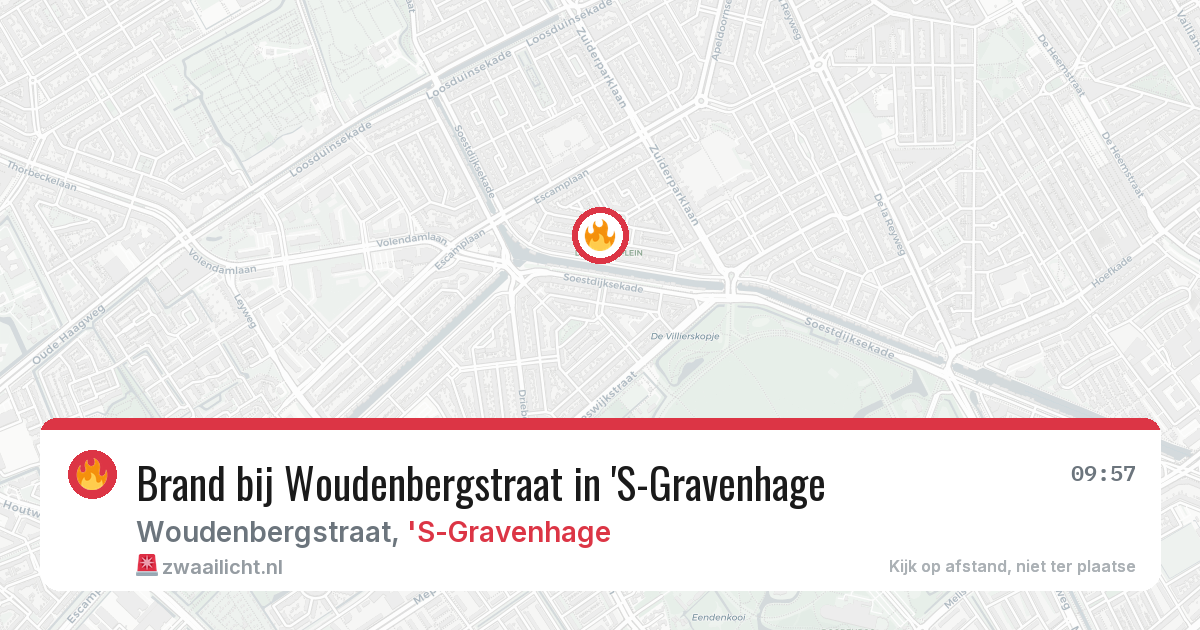 Brand bij Woudenbergstraat in 'S-Gravenhage — 30 mrt 2026