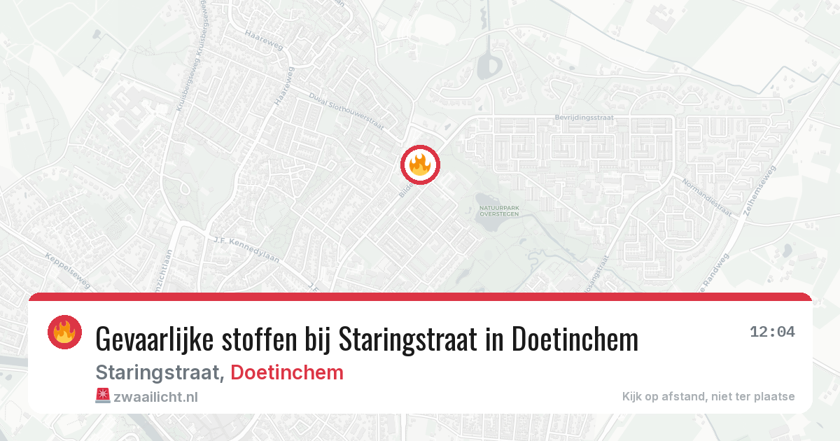 Gevaarlijke stoffen bij Staringstraat in Doetinchem — 3 aug 2026