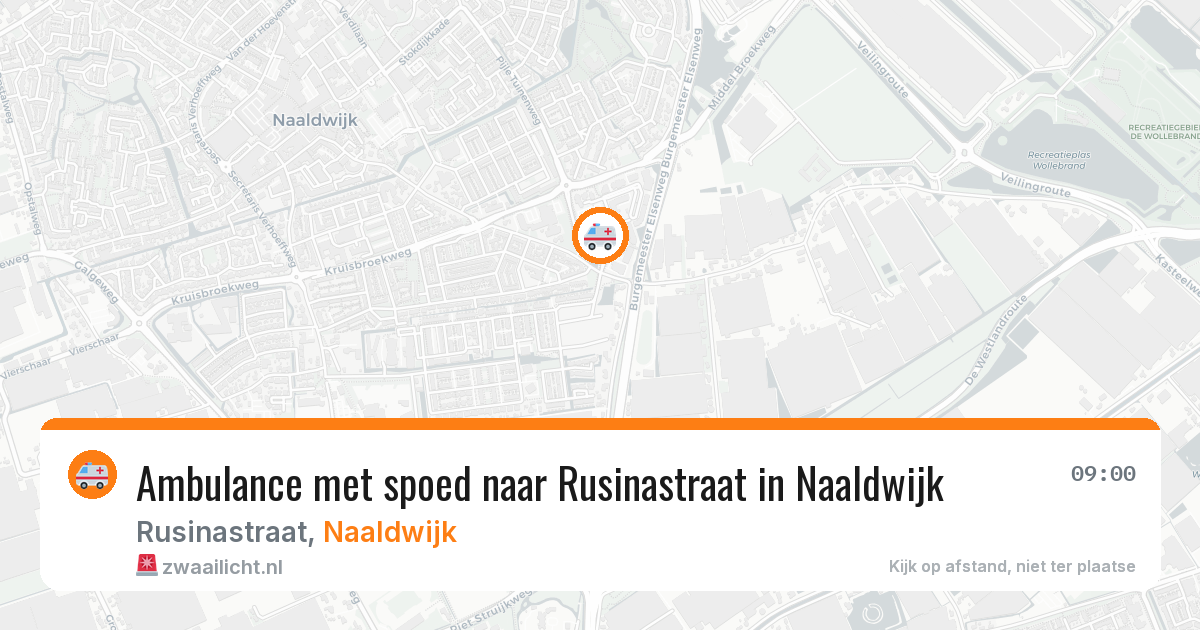 Ambulance met spoed naar Rusinastraat in Naaldwijk — 7 jul 2026
