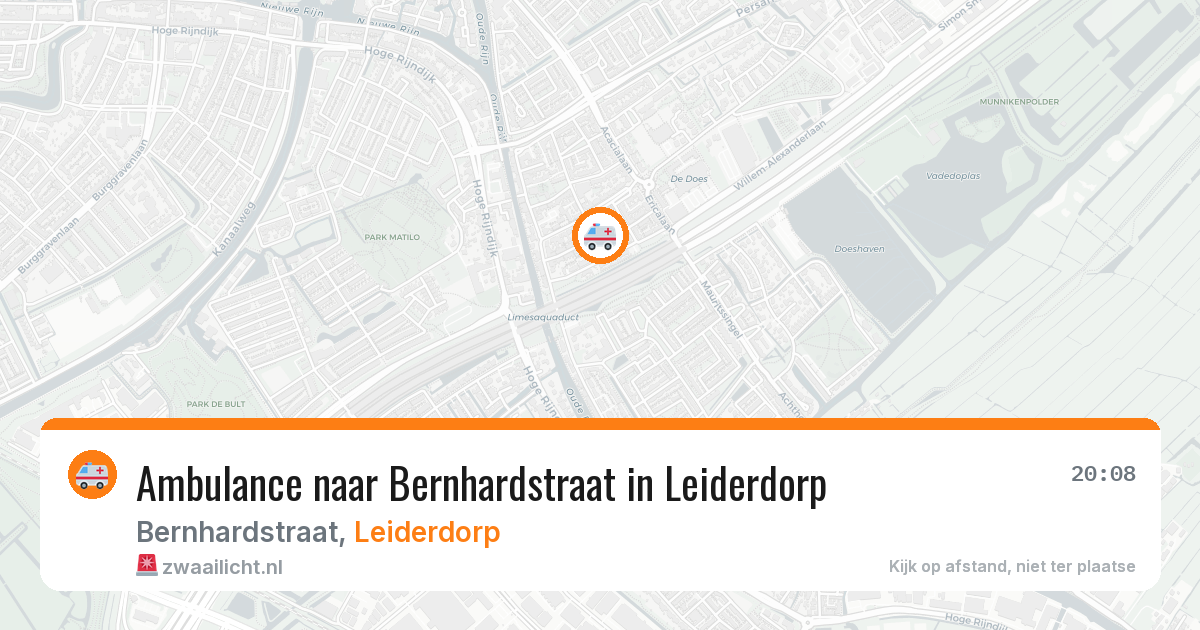 Ambulance naar Bernhardstraat in Leiderdorp — 26 jun 2026
