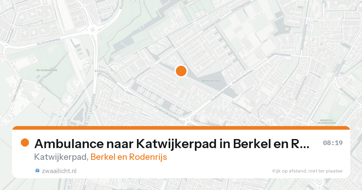 Ambulance naar Katwijkerpad in Berkel en Rodenrijs — 19 aug 2026
