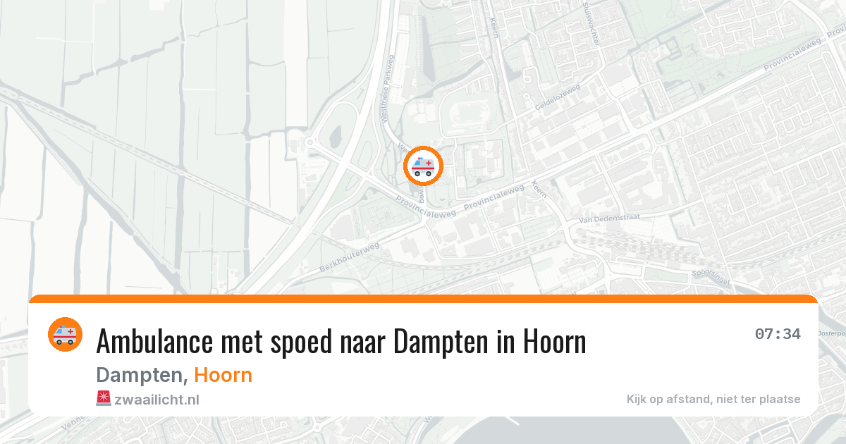Ambulance met spoed naar Dampten in Hoorn — 4 aug 2026