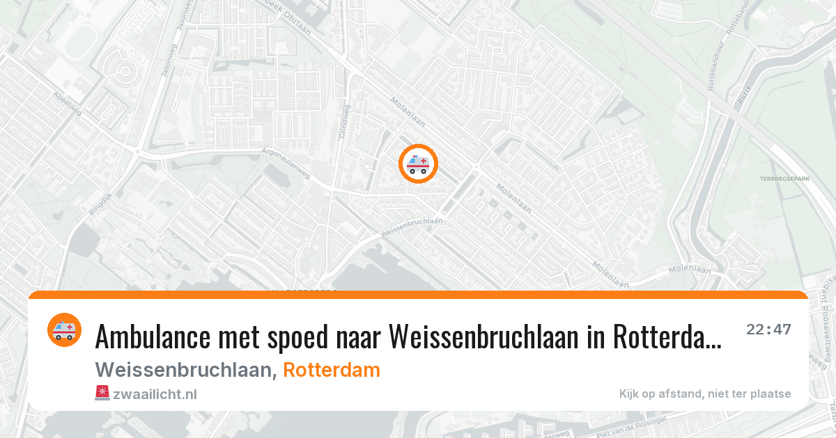 Ambulance met spoed naar Weissenbruchlaan in Rotterdam — 16 jul 2026