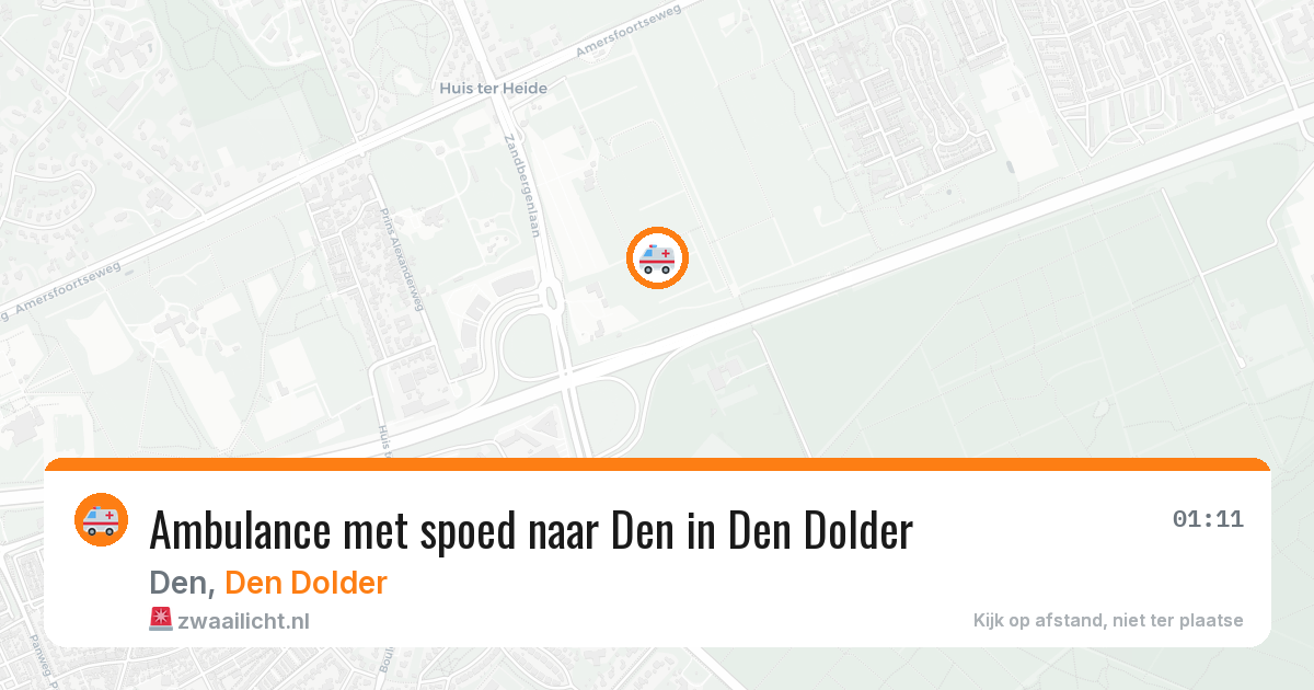 Ambulance met spoed naar Den in Den Dolder — 17 apr 2026