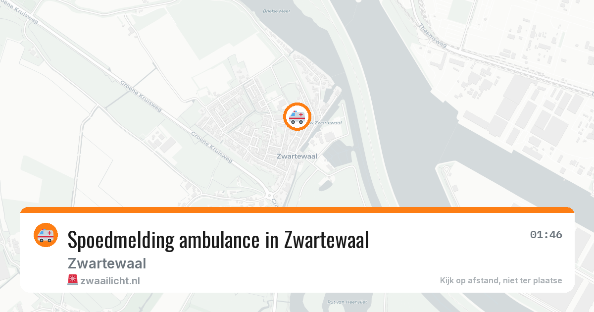 Spoedmelding ambulance in Zwartewaal — 28 jul 2026