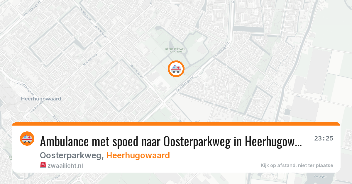Ambulance met spoed naar Oosterparkweg in Heerhugowaard — 30 jun 2026