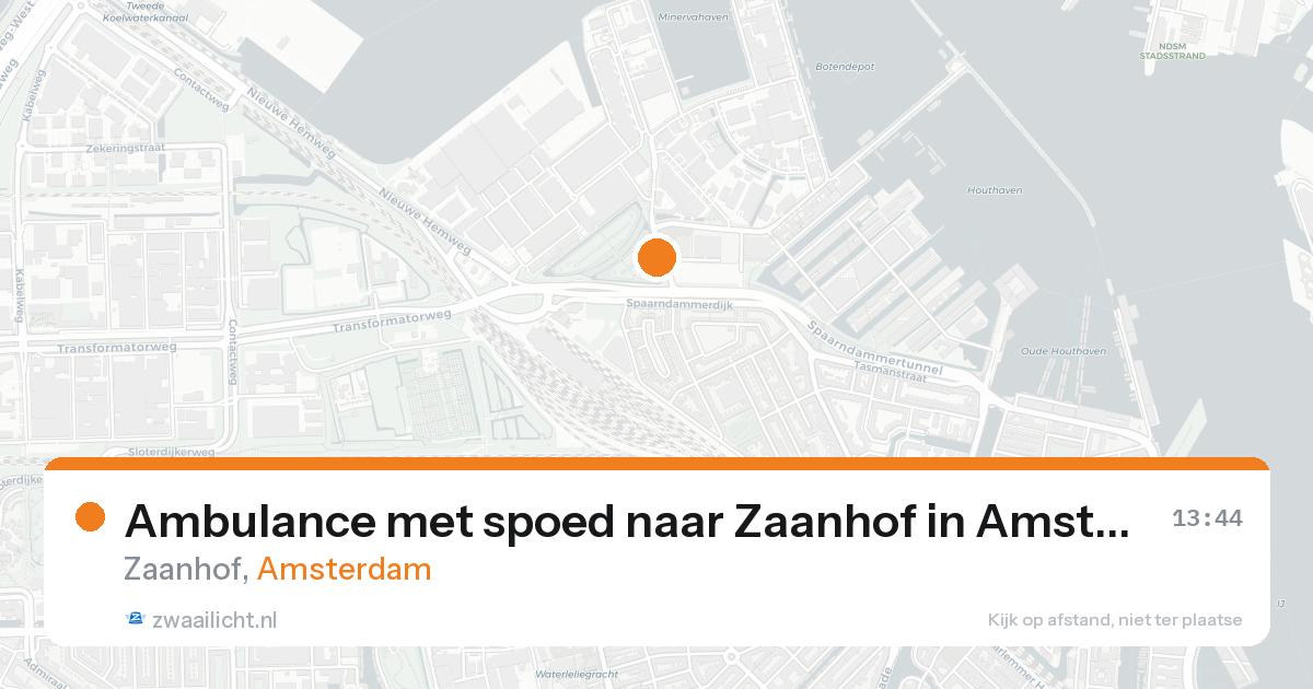 Ambulance met spoed naar Zaanhof in Amsterdam — 18 aug 2026