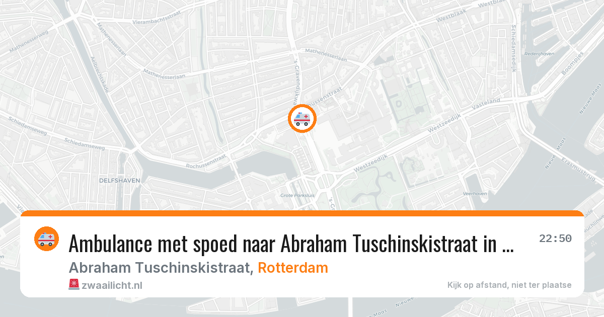 Ambulance met spoed naar Abraham Tuschinskistraat in Rotterdam — 4 mei 2026