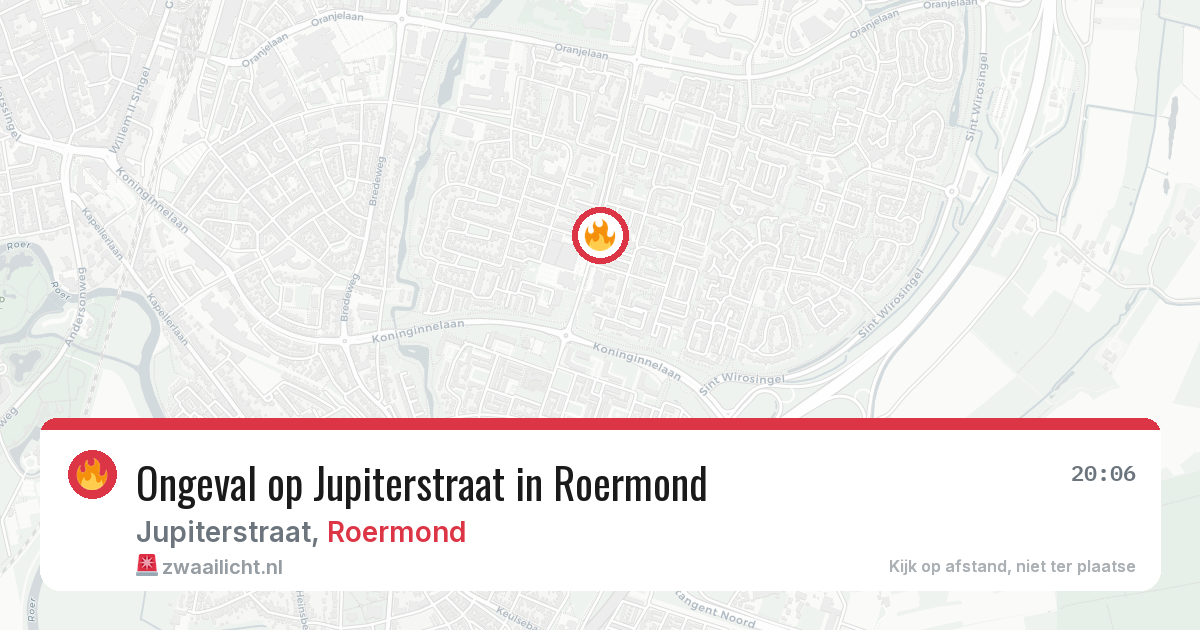 Ongeval op Jupiterstraat in Roermond — 1 apr 2026