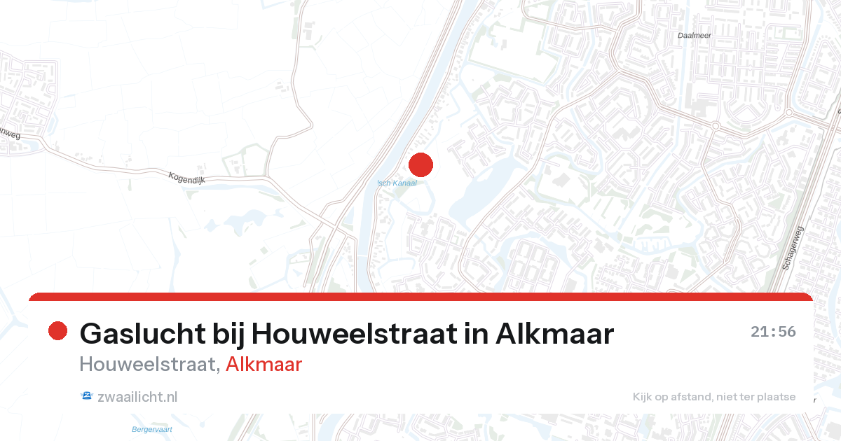 Gaslucht bij Houweelstraat in Alkmaar — 27 mrt 2026