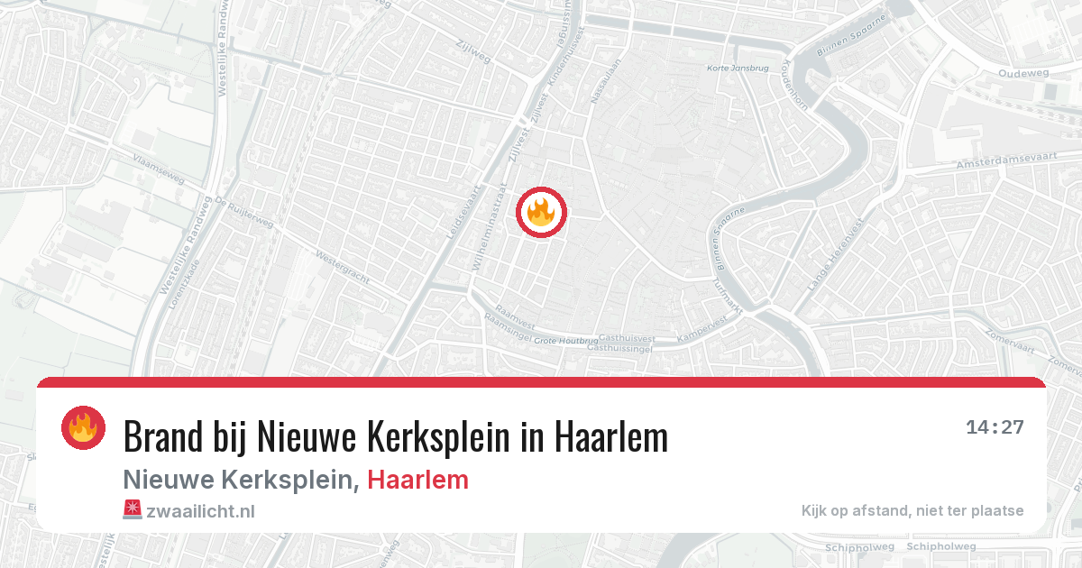 Brand bij Nieuwe Kerksplein in Haarlem — 2 jun 2026