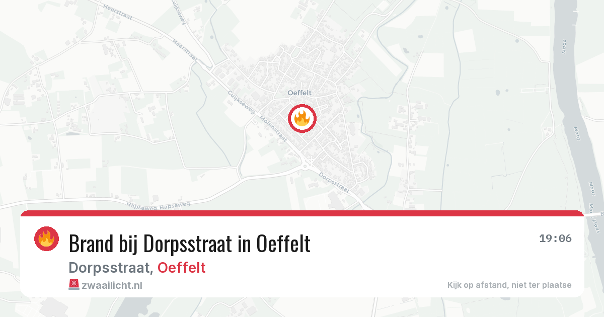 Brand bij Dorpsstraat in Oeffelt — 2 aug 2026