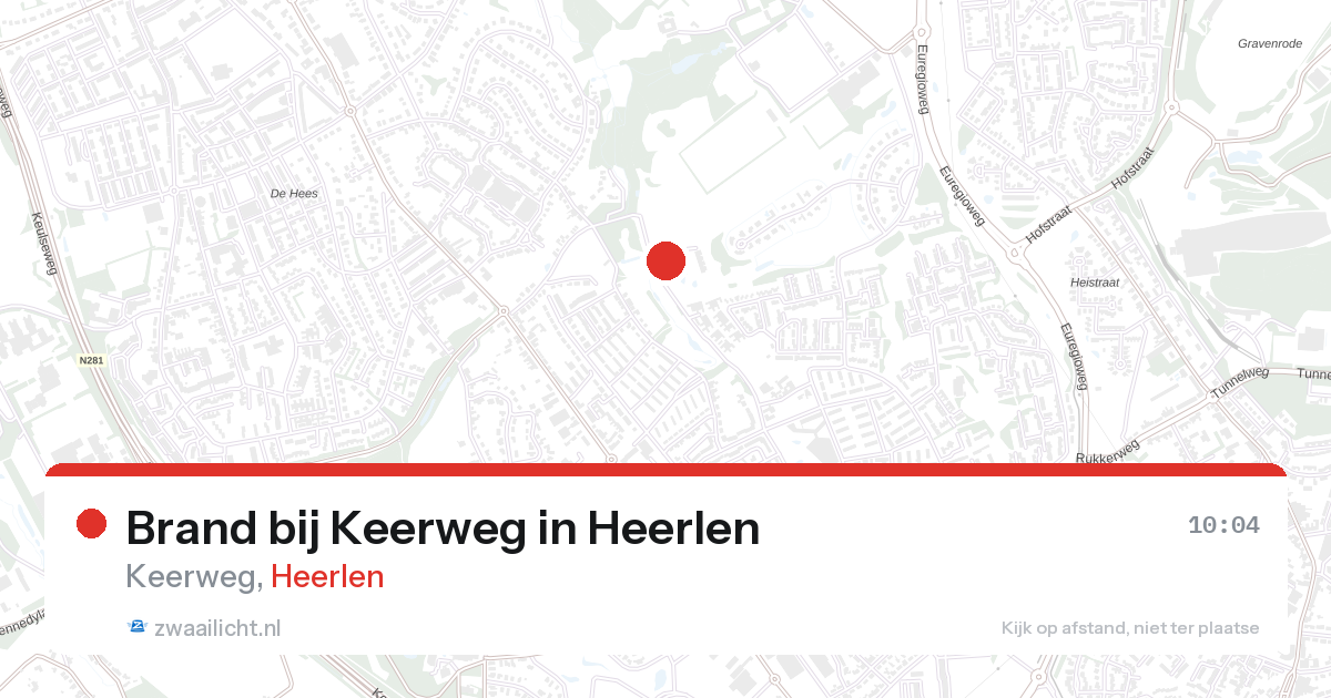 Brand bij Keerweg in Heerlen — 27 aug 2026