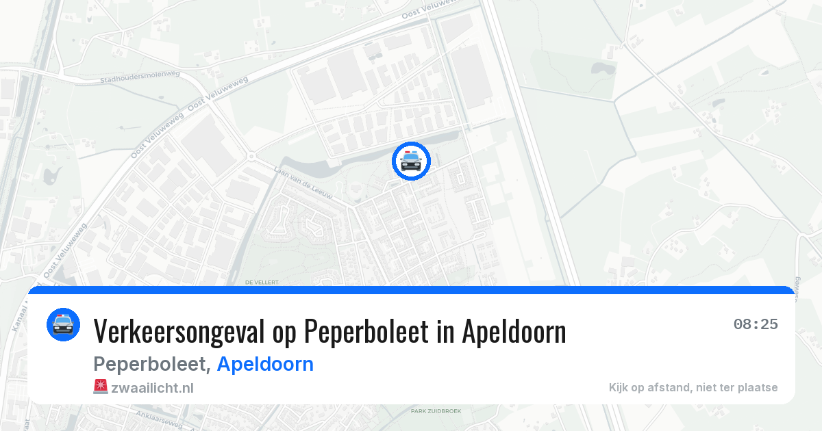 Verkeersongeval op Peperboleet in Apeldoorn — 25 mrt 2026