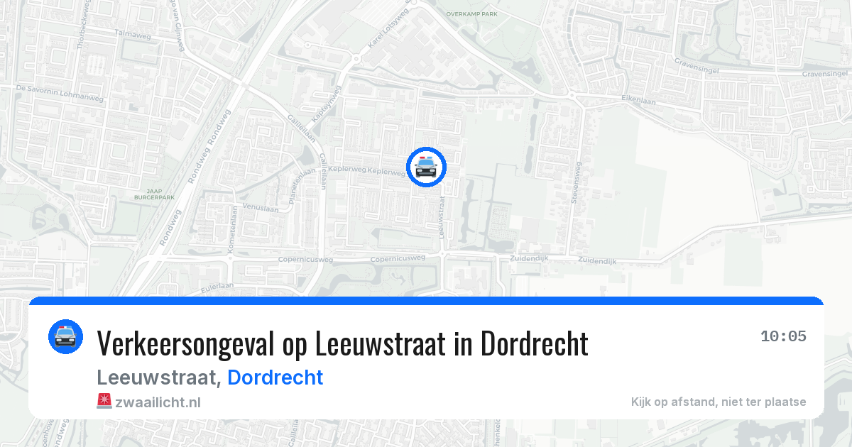 Verkeersongeval op Leeuwstraat in Dordrecht — 29 apr 2026